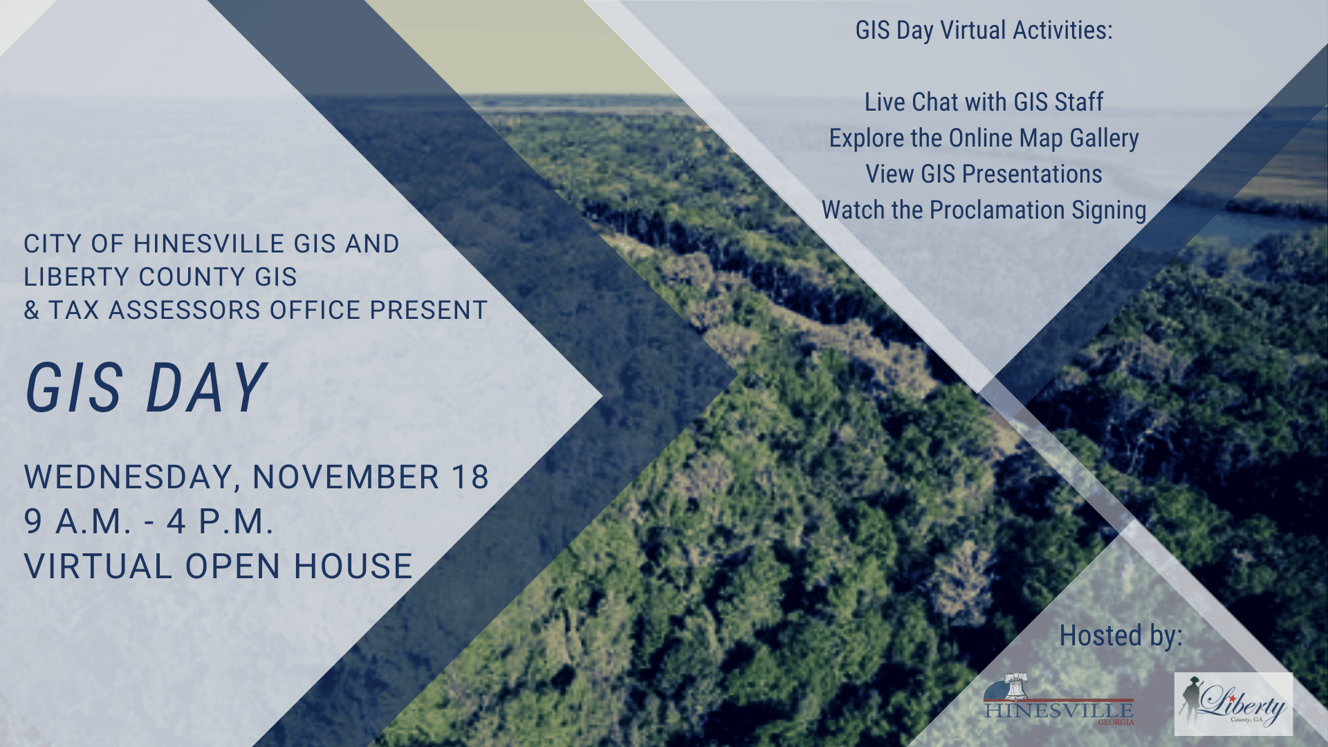 GIS Day 2020 will be 11.18.2020 from 9 a.m. - 4 p.m. virtually