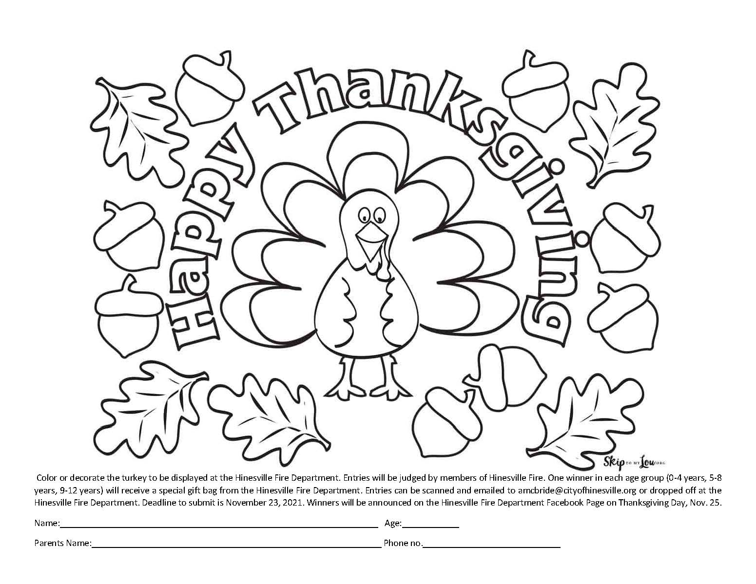 Fire Dept Coloring Contest