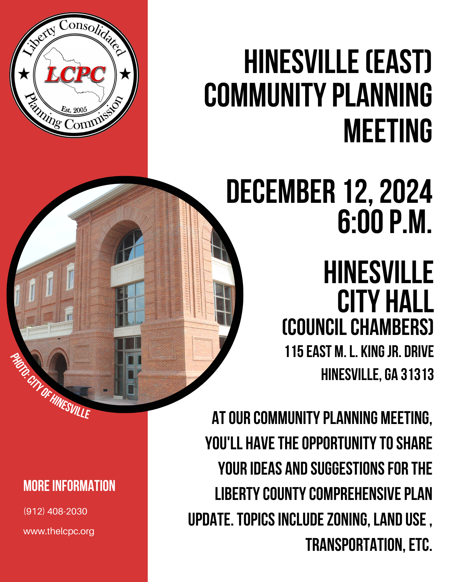 Hinesville (East) Community Planning Meeting