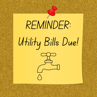 Water Bill Due Date Reminder